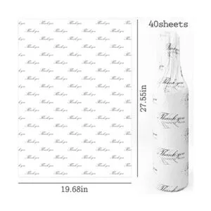 40 hojas de papel de seda de agradecimiento negro a_4