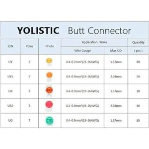 YOLISTIC Paquete de 200 conectores de empalme K2UY2 Cable_4