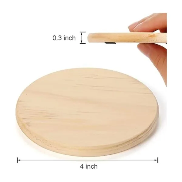 GOH DODD Paquete de 12 posavasos de madera sin acabar 4_2