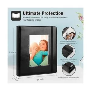 lbum de fotos de 4 x 6 pulgadas tapa de piel sintética_2