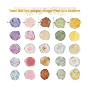 Calcomanías de sellado de cera para sobres de boda 108_2
