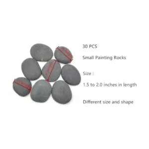 Lifetop 30 rocas de pintura pequeñas rocas planas y_2