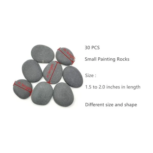 Lifetop 30 rocas de pintura pequeñas rocas planas y_2