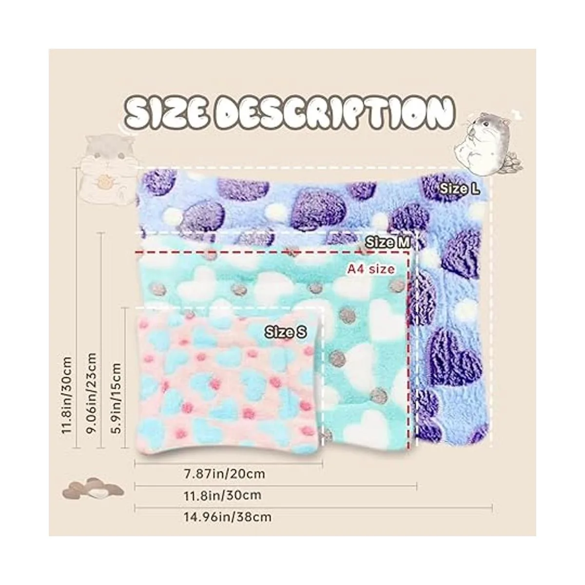 EAEDMY 4 piezas de conejillo de indias cómodas_2