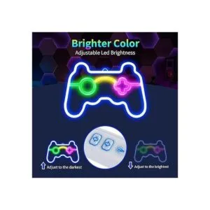 Letrero de neón de juego con forma de gamepad LED para_3