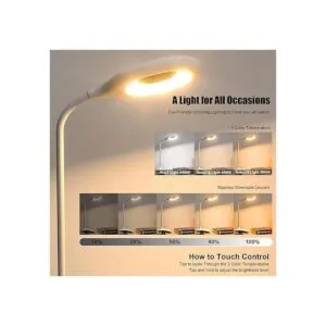 Deeplite Lámpara LED de escritorio con clip funciona con_4