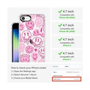 MOSNOVO Funda transparente con diseño de sonrisas de goteo_2