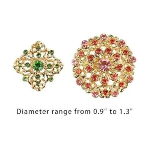 Hiceeden 24 broches dorados broches brillantes de_2