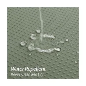 MitoVilla Juego de cortinas de ducha de gofre verde_5