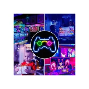 Letrero de neón de juego con forma de gamepad LED para_7