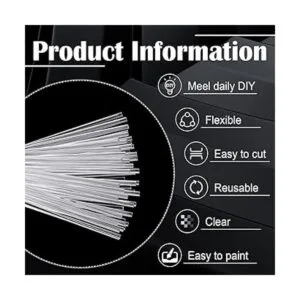 Vicenpal 120 varillas de acrílico transparente de 12_4