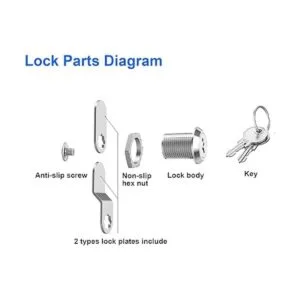 Paquete de 3 cerraduras de gabinete con llaves cerradura_7