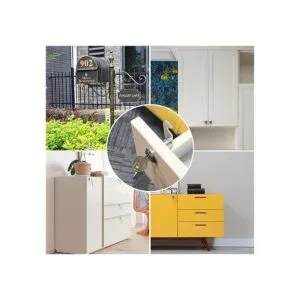 Paquete de 3 cerraduras de gabinete con llaves cerradura_5