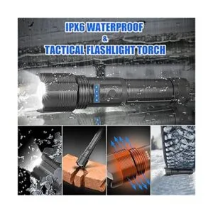 Linternas LED recargables linterna táctica LED súper_6