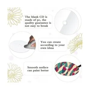 Yiphates 55 unidades de CD transparentes para pintar_6
