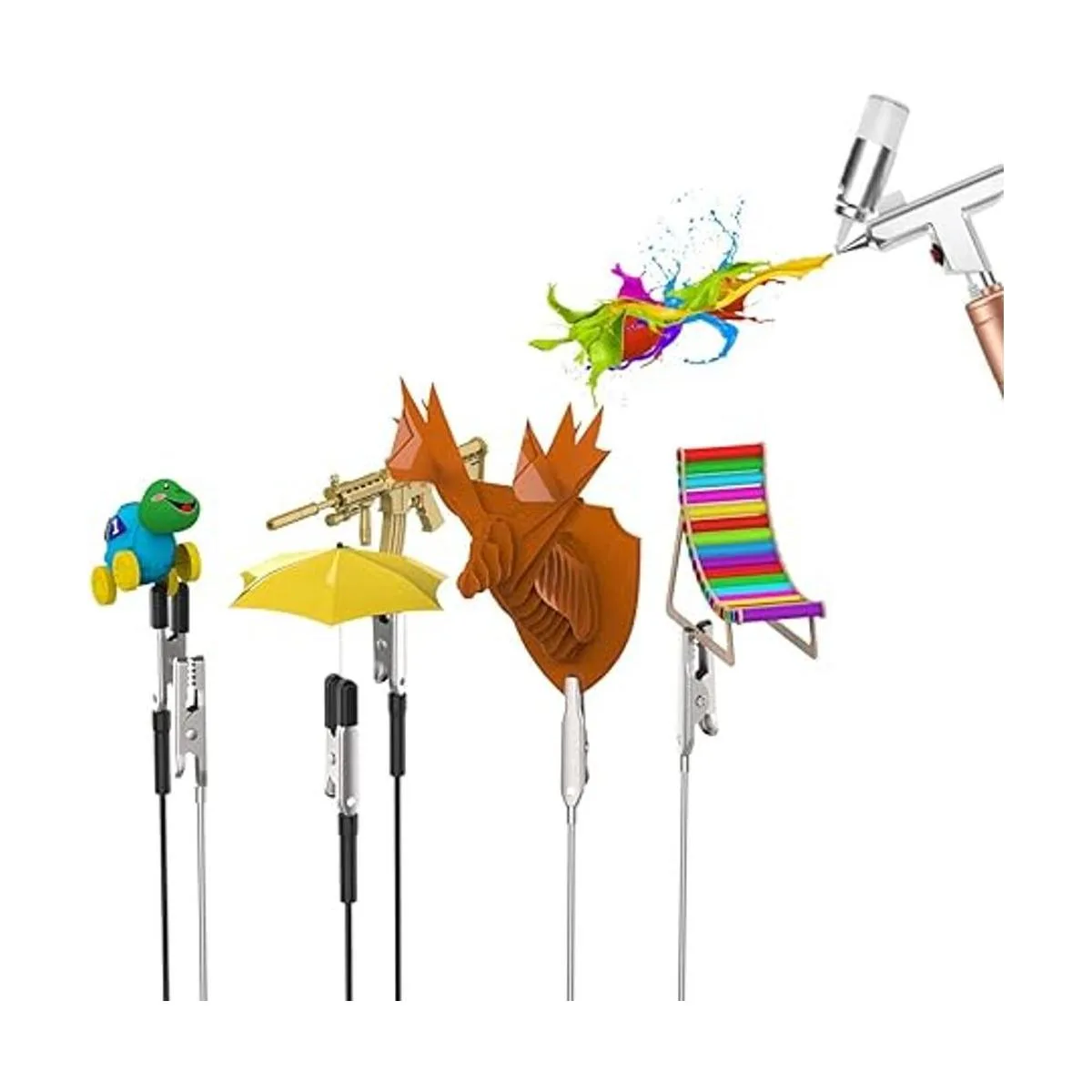 40 varillas de clip de cocodrilo 20 piezas con puntas de_2