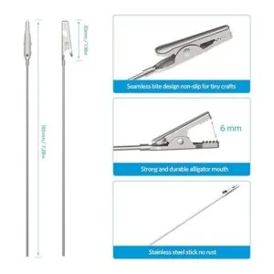 40 varillas de clip de cocodrilo 20 piezas con puntas de_7