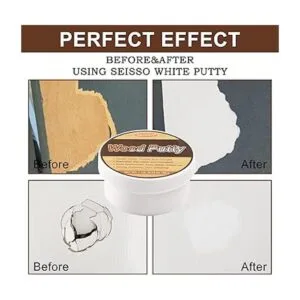 SEISSO Wood Putty WaterBased Wood Filler White Wood_3