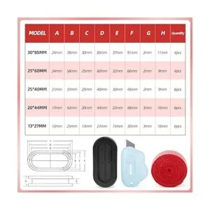 QCQIANG 26 ojales de goma ovalados de doble cara agujeros_2