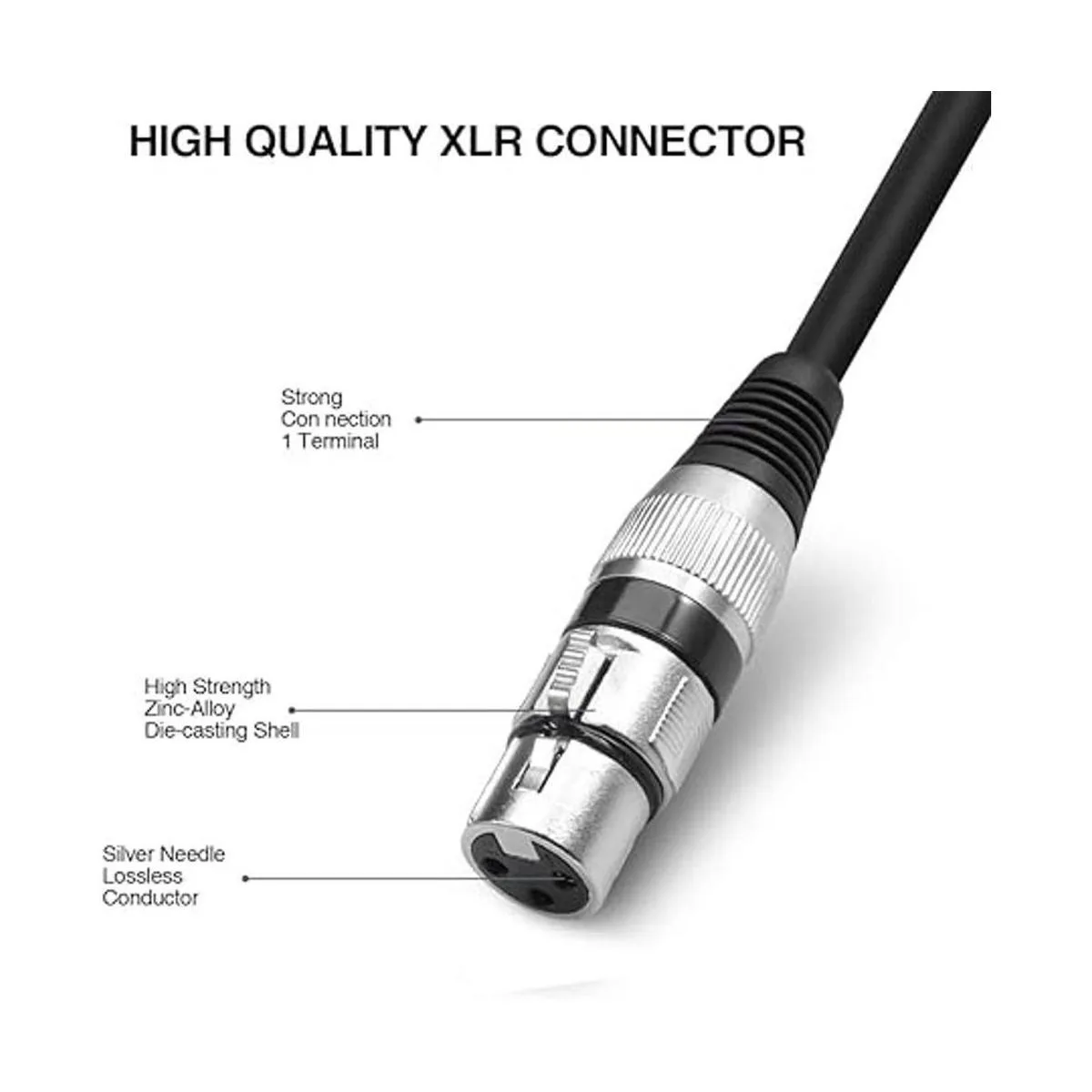 DISINO Cable de micrófono USB XLR hembra a USB cable_2