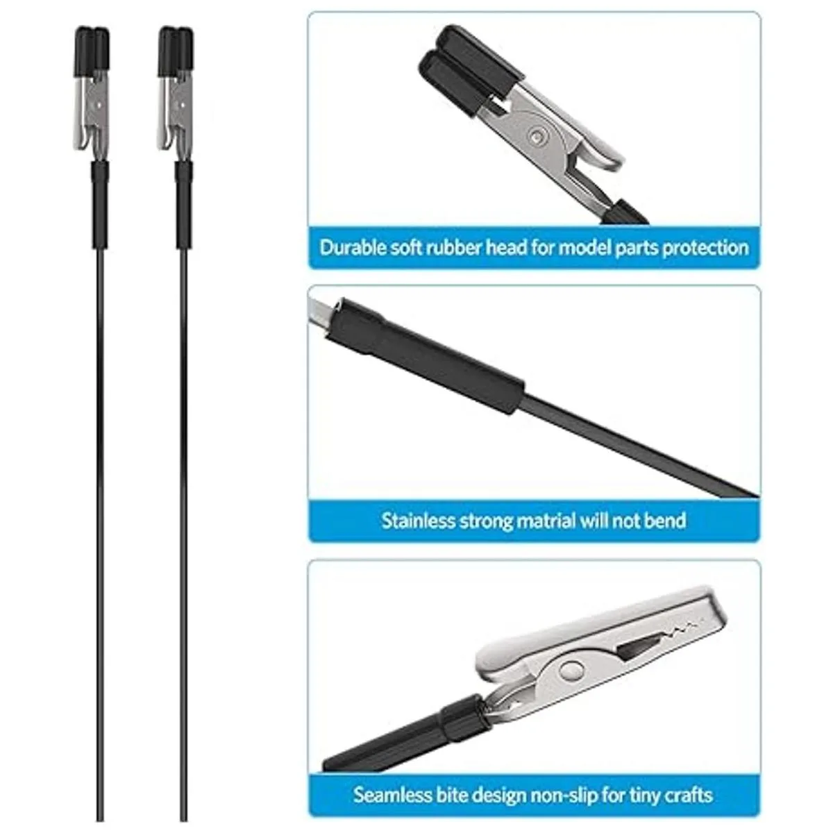 40 varillas de clip de cocodrilo 20 piezas con puntas de_6