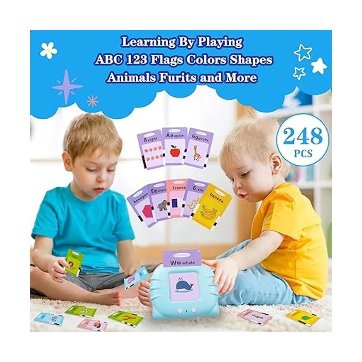 QuTZ Tarjetas flash de aprendizaje ABC para niños pequeños_5