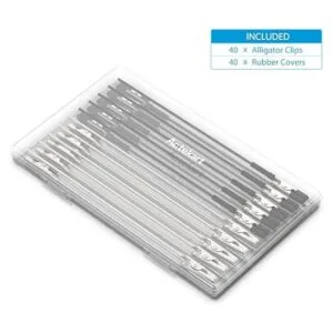 40 varillas de clip de cocodrilo 20 piezas con puntas de_4