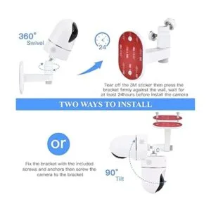 Paquete de 2 soportes de pared ajustables para Eufy_5