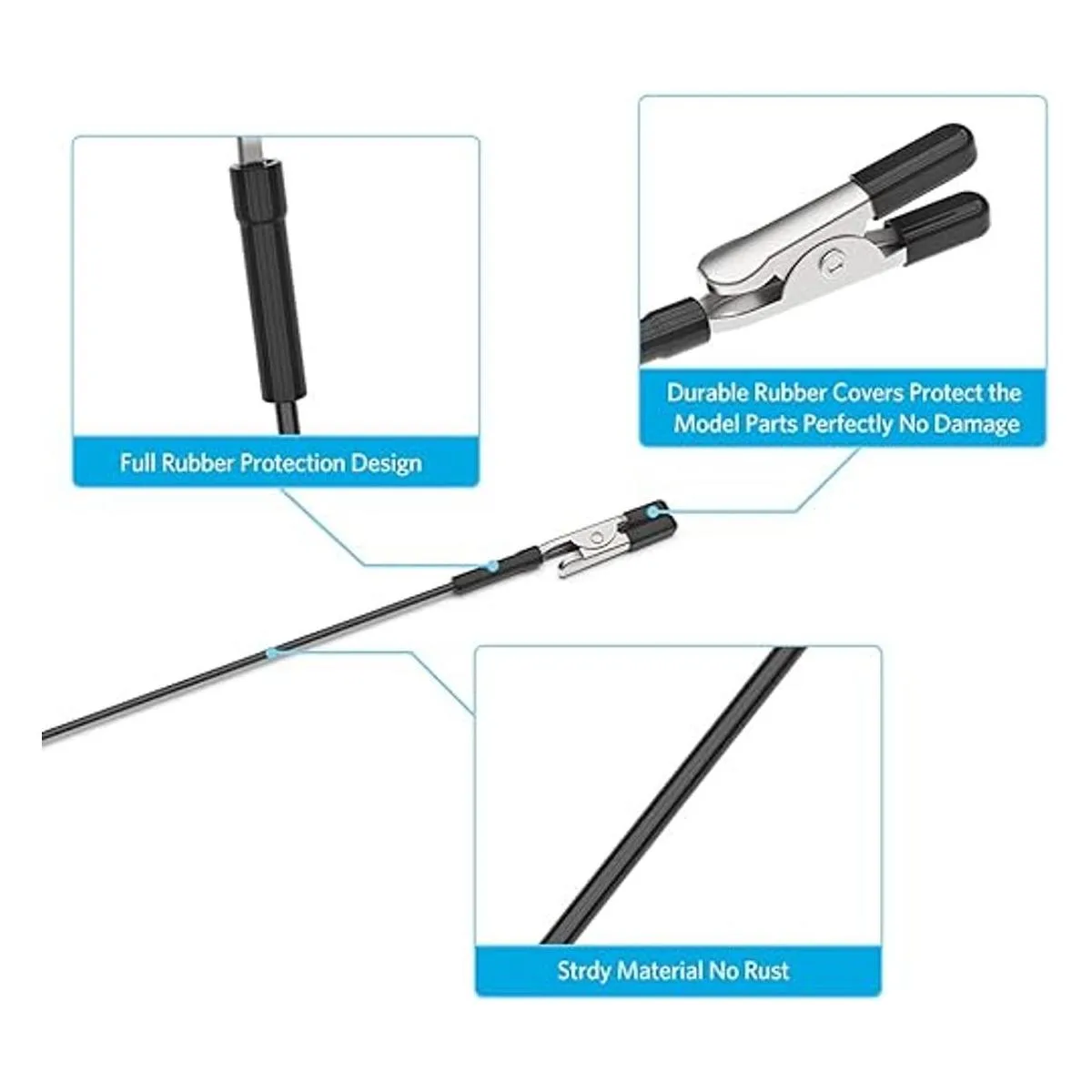 40 varillas de clip de cocodrilo 20 piezas con puntas de_5