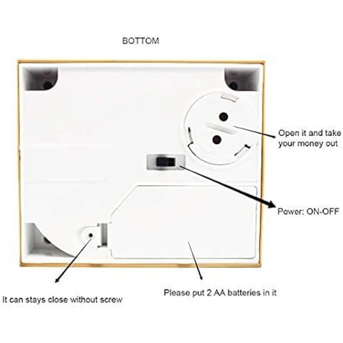 Diniiko Mischief Caja de ahorro adorable y linda panda_3