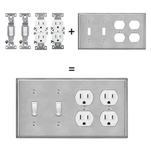 BESTTEN Placa de pared de metal con combinación de 4_6