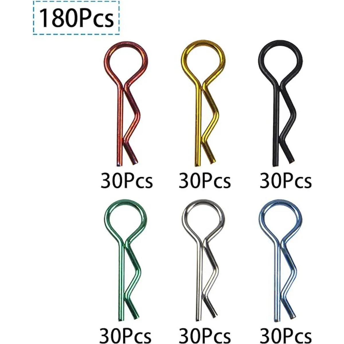 Vgoohobby 180 clips de acero inoxidable para carrocería de_2