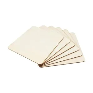 TKOnline 25 hojas de tilo sin terminar de 6 x 6 pulgadas_5