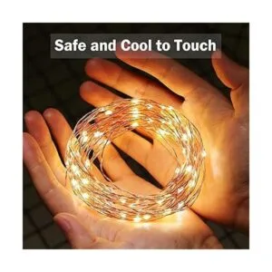 LE cadena de luces con alambre de cobre y luz cálida_6