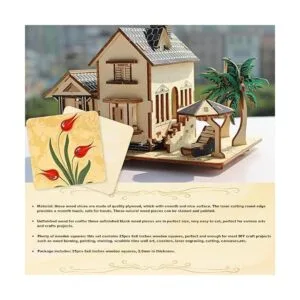 TKOnline 25 hojas de tilo sin terminar de 6 x 6 pulgadas_4