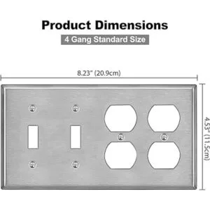 BESTTEN Placa de pared de metal con combinación de 4_7