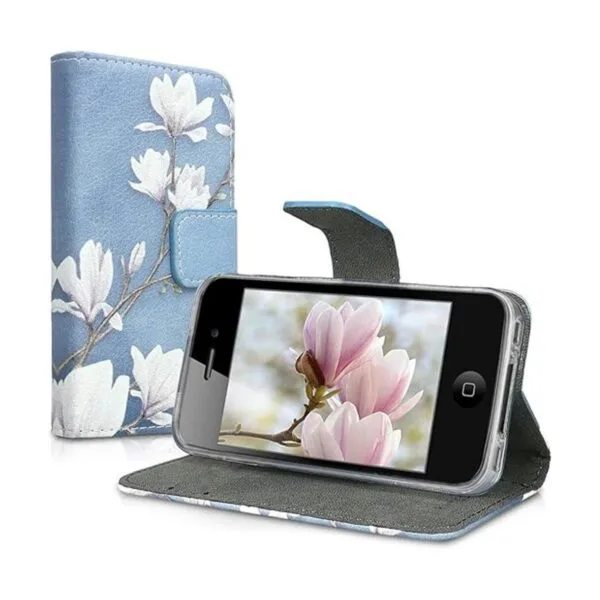 kwmobile Funda con tapa para iPhone 4 y 4S diseño de_5