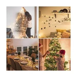 LE cadena de luces con alambre de cobre y luz cálida_5