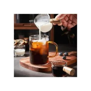 Vaso de chupito de café expreso con mango de madera taza_5