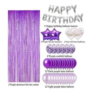 Juego de 49 piezas de decoraciones de cumpleaños de color_2