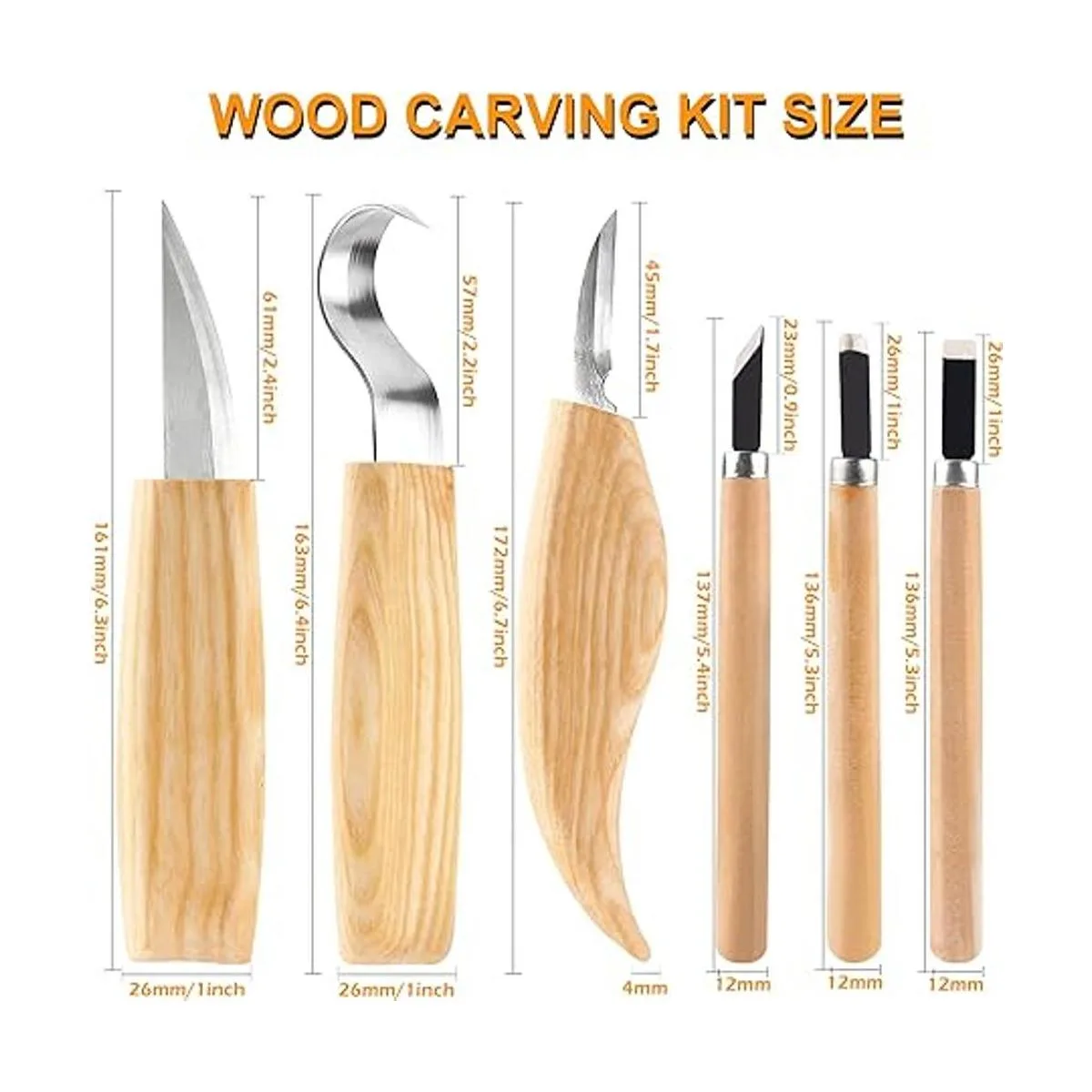 Wood Whittling Kit 6PCS Professional and High Performance_5