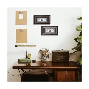 Space Art Deco Marco de soporte para billetes de dólar_7