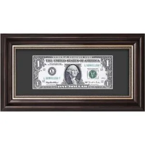 Space Art Deco Marco de soporte para billetes de dólar_1