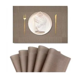 Juego de 6 manteles individuales de PVC resistentes al_1