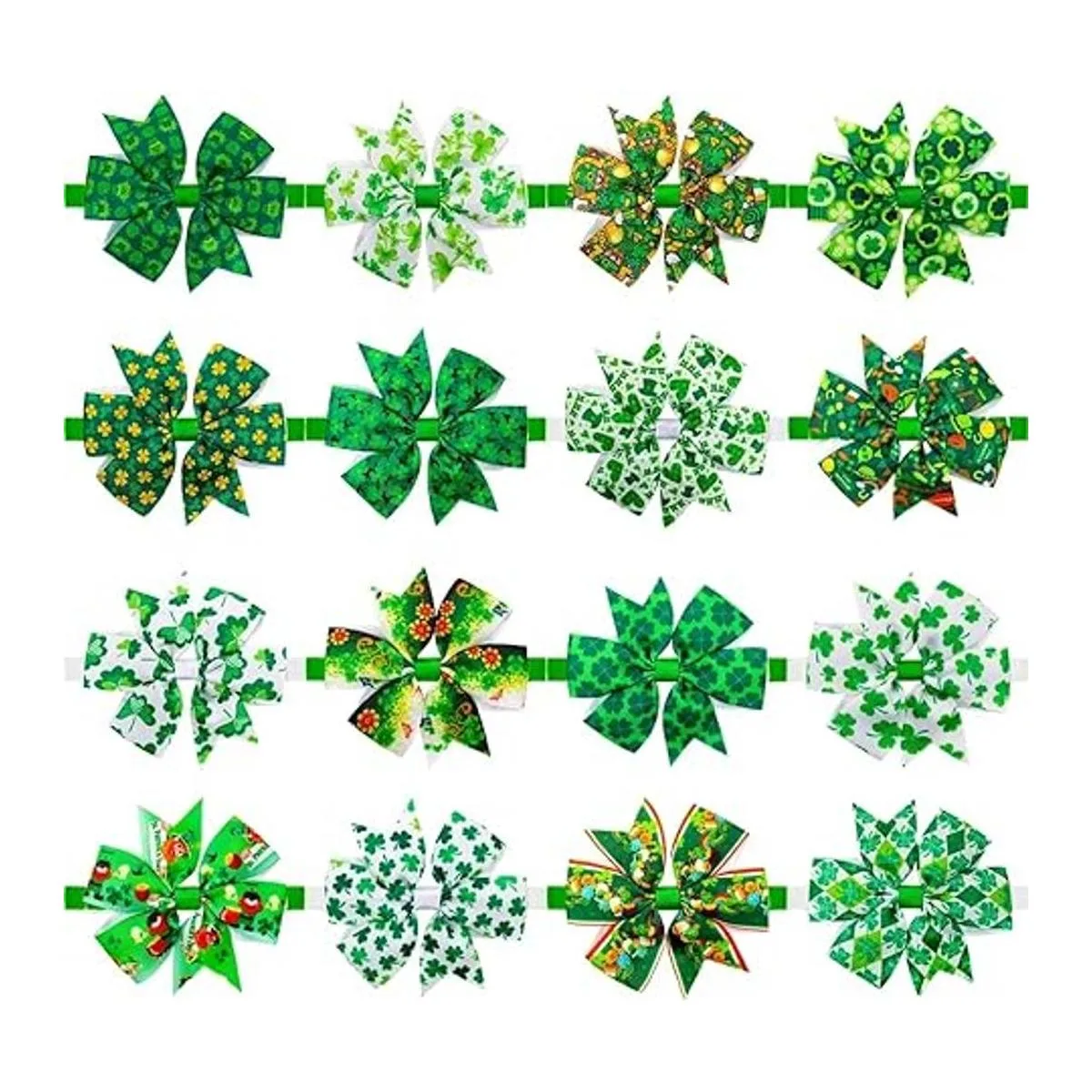 32 collares de perro del día de San Patricio con lazos_6