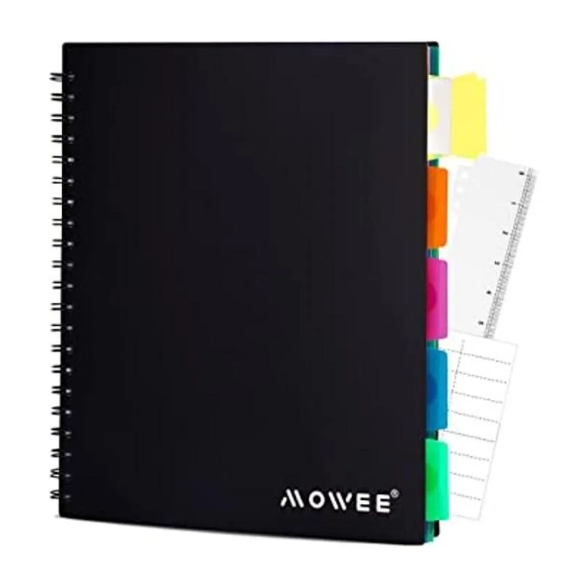 MOWEE Cuaderno en espiral cuaderno de 5 materias_1