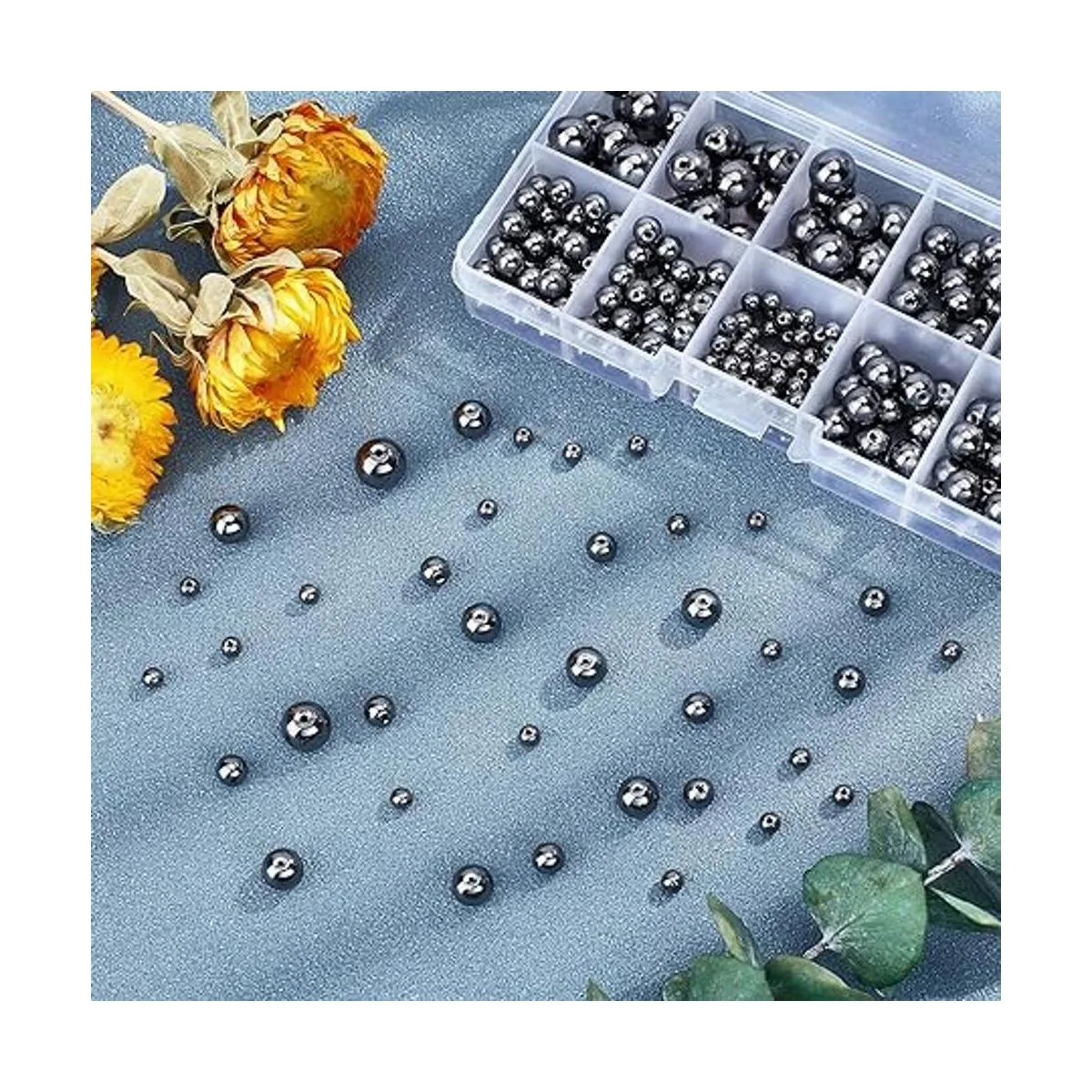 PH PandaHall Cuentas de hematita negra 316 cuentas_7