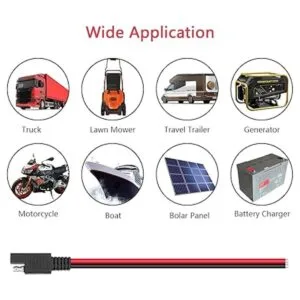 Zimuqi 2 cables de extensión SAE de 14 AWG de 13 pulgadas_4