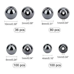 PH PandaHall Cuentas de hematita negra 316 cuentas_5