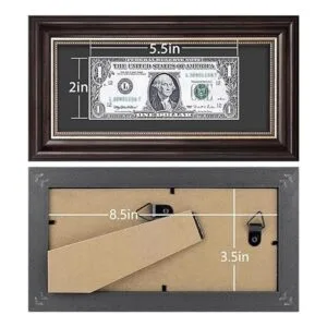 Space Art Deco Marco de soporte para billetes de dólar_6